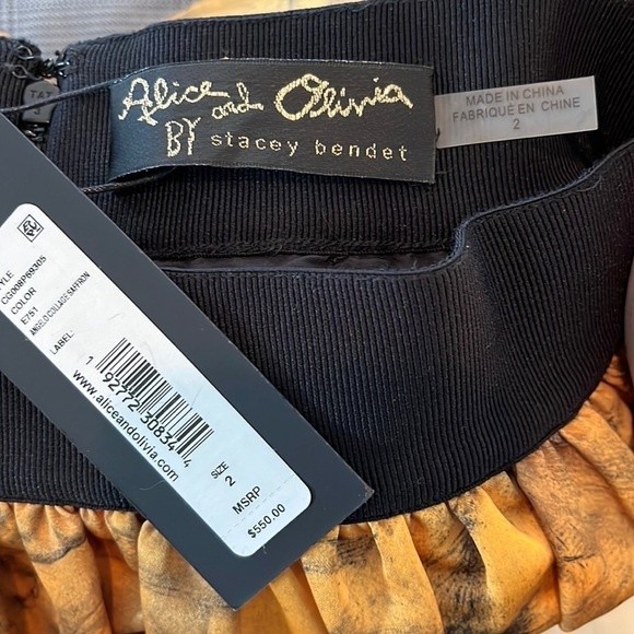 Alice + Olivia “Tina” angelo collage cherub Angel print ballgown skirt 2 NWT - Picture 4 of 5